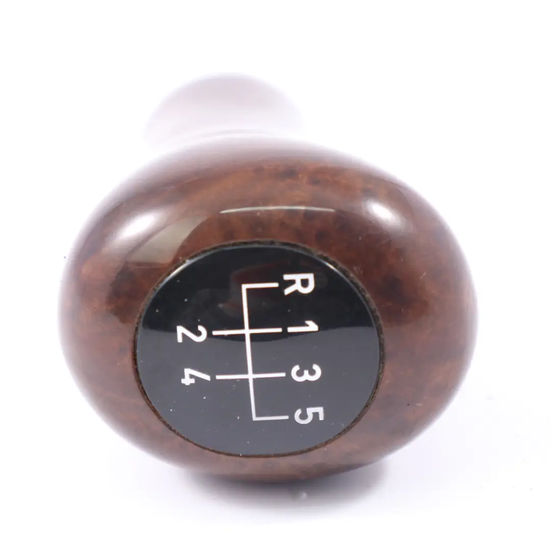 BMW E46 Leather 5 Speed Ring Gear Shift Knob Lever Wood Ahorn - SKU 1434716 - Part number 1434716