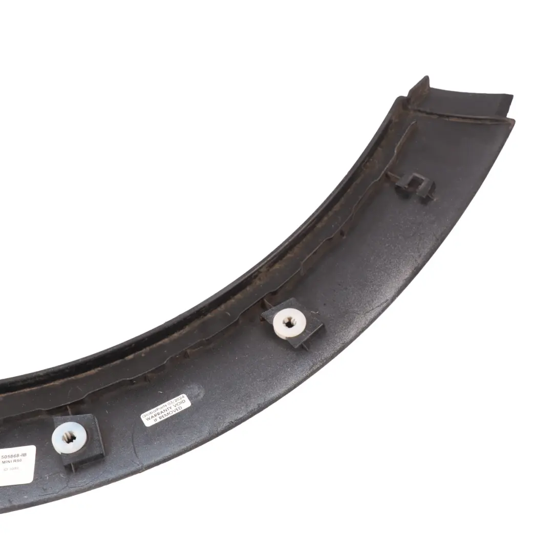 Moldura Paso Rueda Lateral Trasero Derecho Indi Azul 862 para Mini Cooper R50 R53 con número de pieza 1505868 Mini Cooper R50 R53 Moldura Paso Rueda Lateral Trasero Derecho Indi Azul 862 - SKU 1505868-IB - Número de pieza 1505868