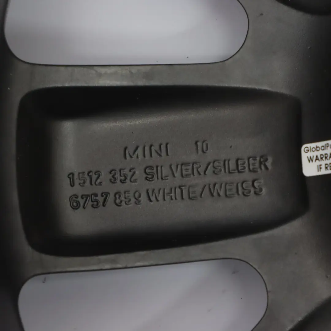 Jante grise en alliage 17" ET:48 7J S-Spoke 85 pour Mini Cooper R50 R53 R55 R56 R57 à propos du numéro de pièce 1512352 Mini Cooper R50 R53 R55 R56 R57 Jante grise en alliage 17" ET:48 7J S-Spoke 85 - SKU 1512352-11 - Numéro de pièce 1512352