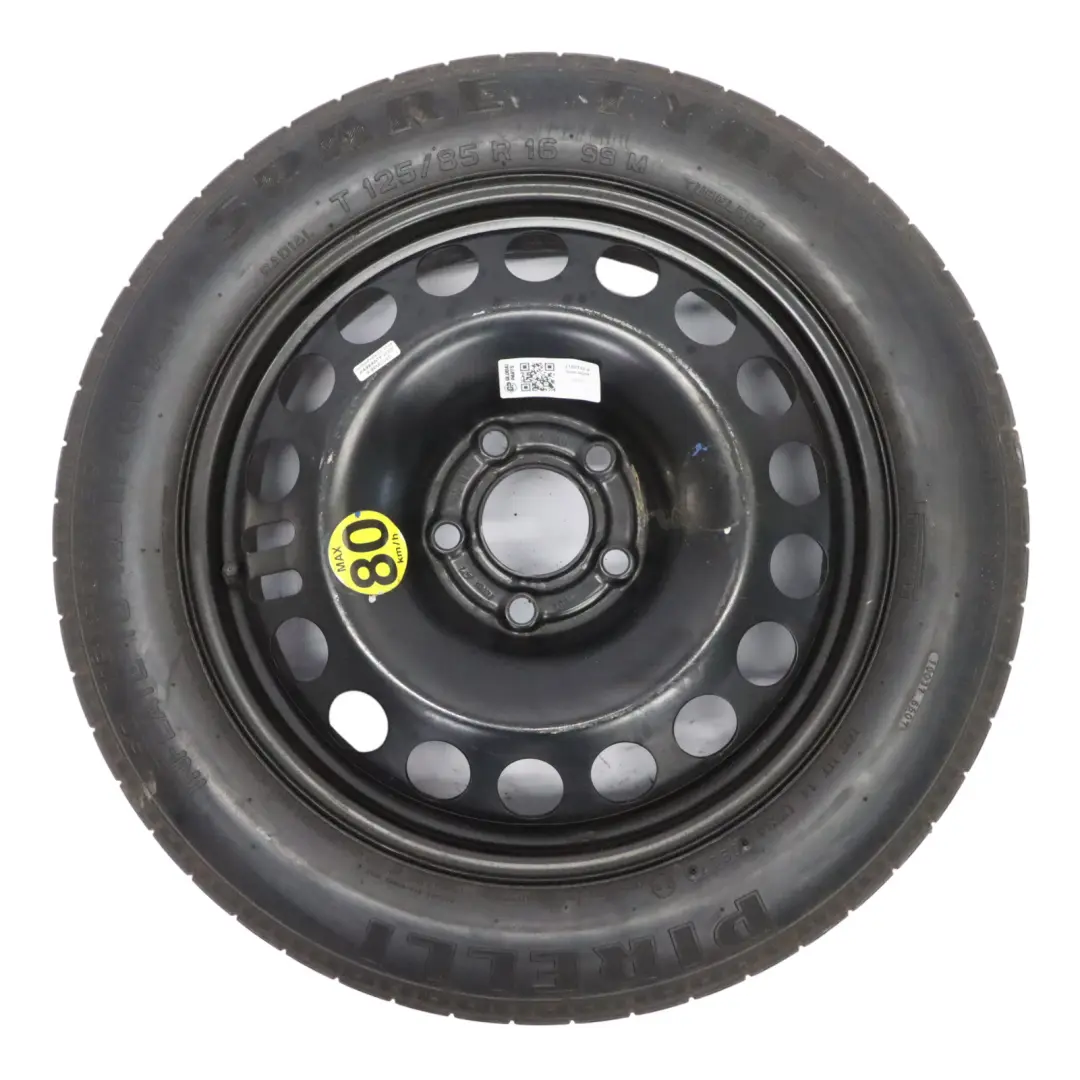  Roue de secours Saab 9-3 Roue Acier R16 4J ET:41 Pirelli 125/85 2160132 - SKU 2160132-2 - Numéro de pièce 2160132-2