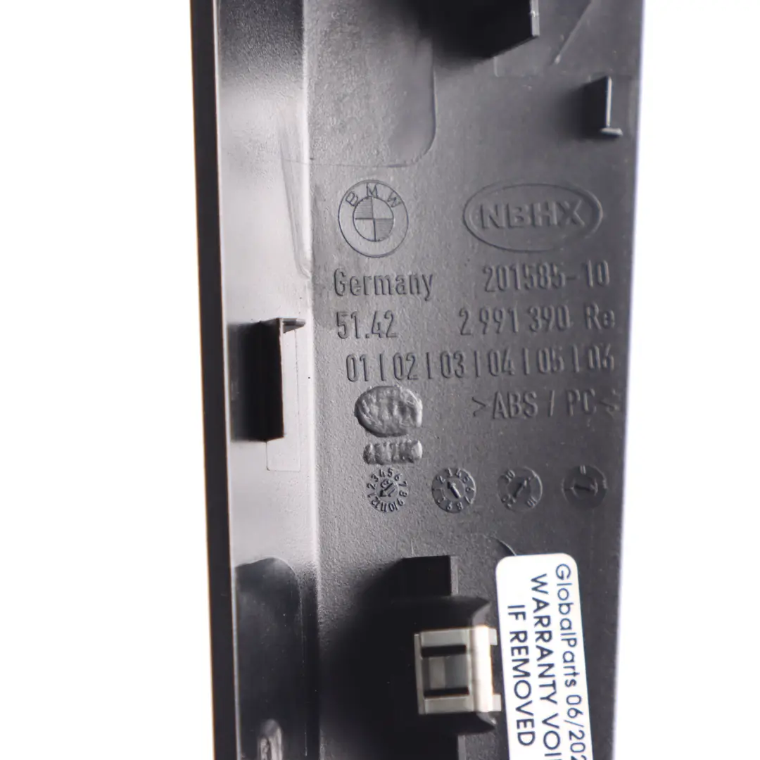 BMW X1 E84 Strip Cover Puerta Delantera Trasera Derecha High Glos Negro - SKU 2991390-3 - Número de pieza 2991390