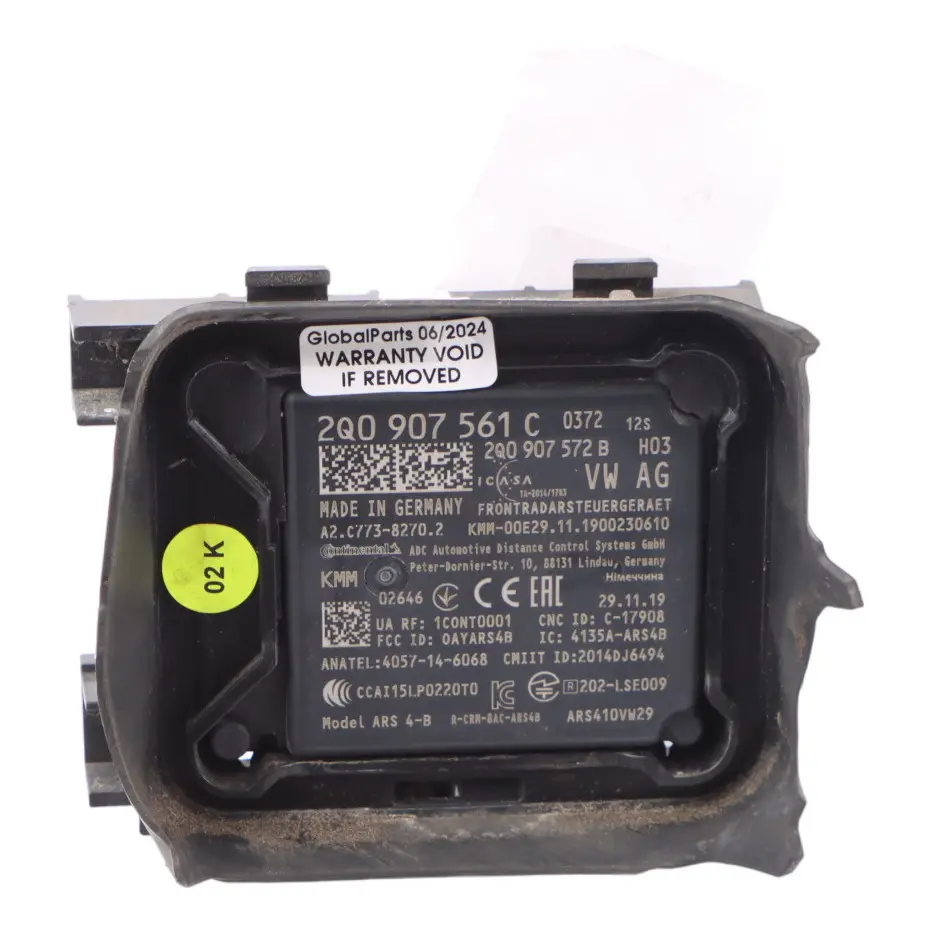 Front Distance Radar Sensor 2Q907561C Volkswagen VW Crafter - SKU 2Q907561C-1 - Part number 2Q907561C-1