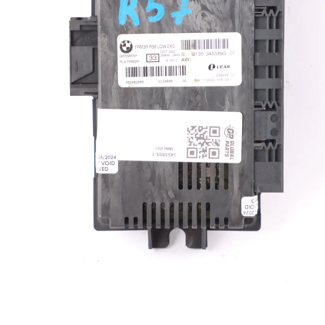 Module D'Éclairage Plancher ECU EKS PL3 FRM3R pour Mini Cooper One R57 à propos du numéro de pièce 3455895 Mini Cooper One R57 Module D'Éclairage Plancher ECU EKS PL3 FRM3R - SKU 3455895-1 - Numéro de pièce 3455895