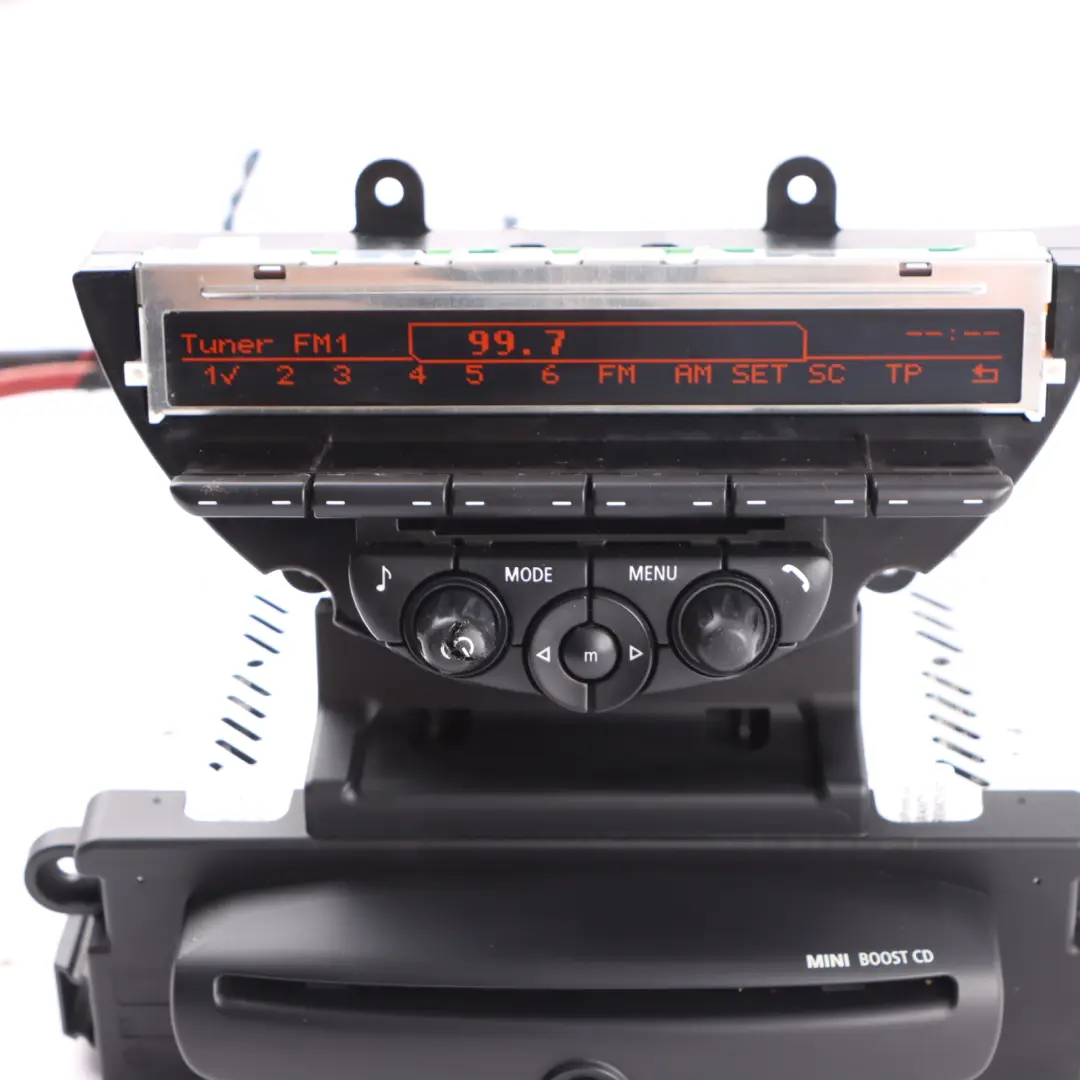 Radio Boost CD USB Bluetooth Head Unit to Mini Cooper R55 R56 R57 LCI with Part number 3457050 Mini Cooper R55 R56 R57 LCI Radio Boost CD USB Bluetooth Head Unit - SKU 3457050-2 - Part number 3457050