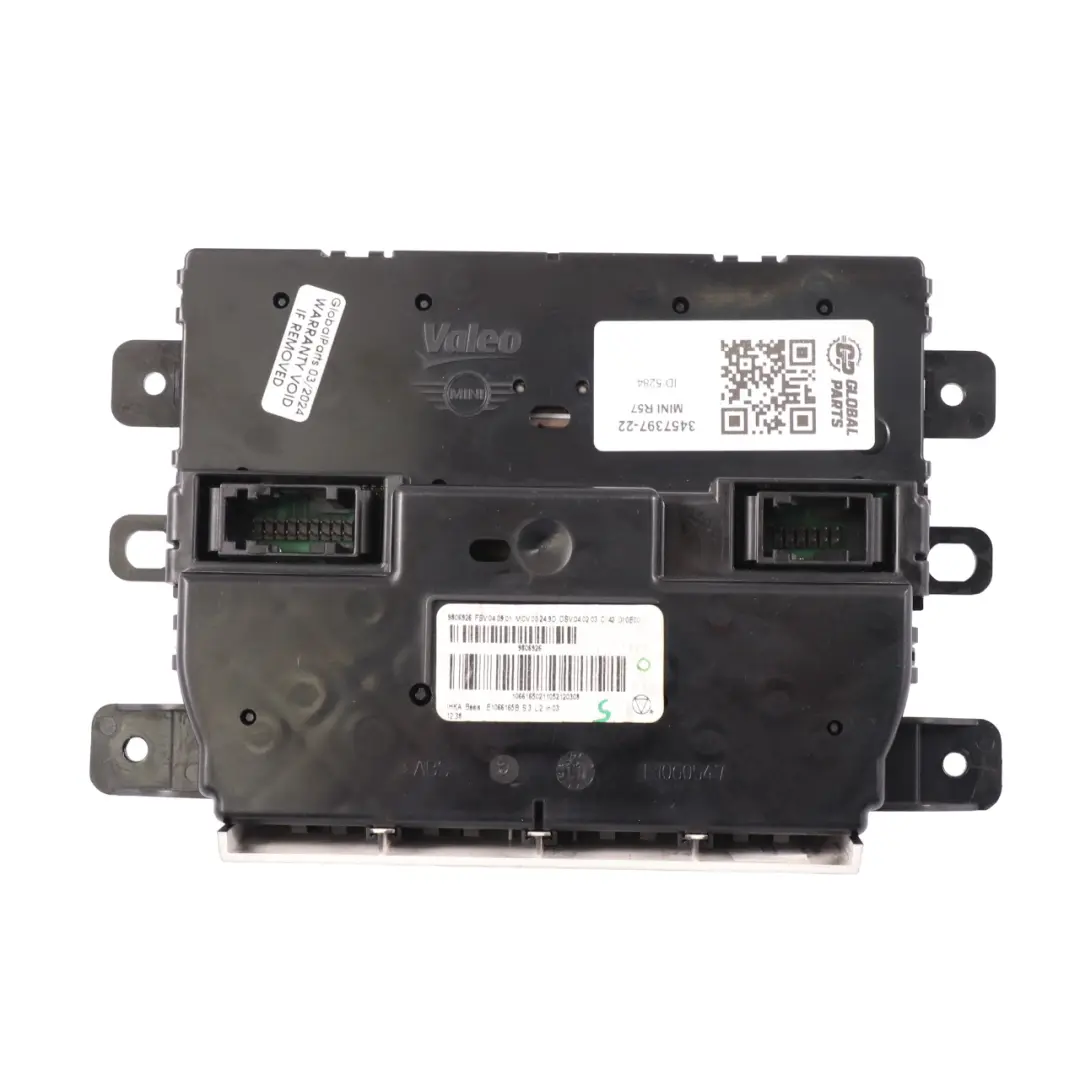 Mini Cooper R57 LCI 13 Automatic Air Conditioning A/C Control Unit Module - SKU 3457397-22 - Part number 3457397