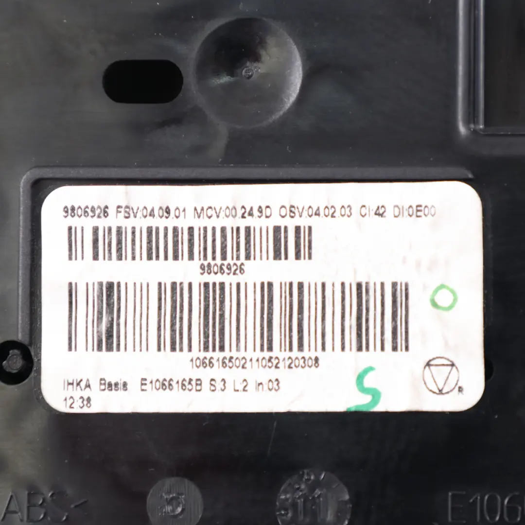 Mini Cooper R57 LCI 13 Automatic Air Conditioning A/C Control Unit Module - SKU 3457397-22 - Part number 3457397