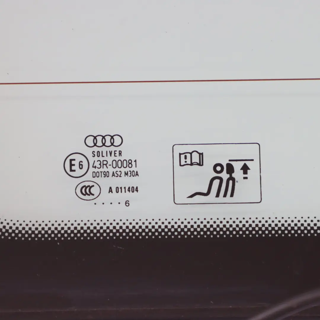  Fenêtre Audi A6 C5 Avant Panneau arrière gauche de la vitre latérale AS2 - SKU 4B9845299AS - Numéro de pièce 4B9845299AS