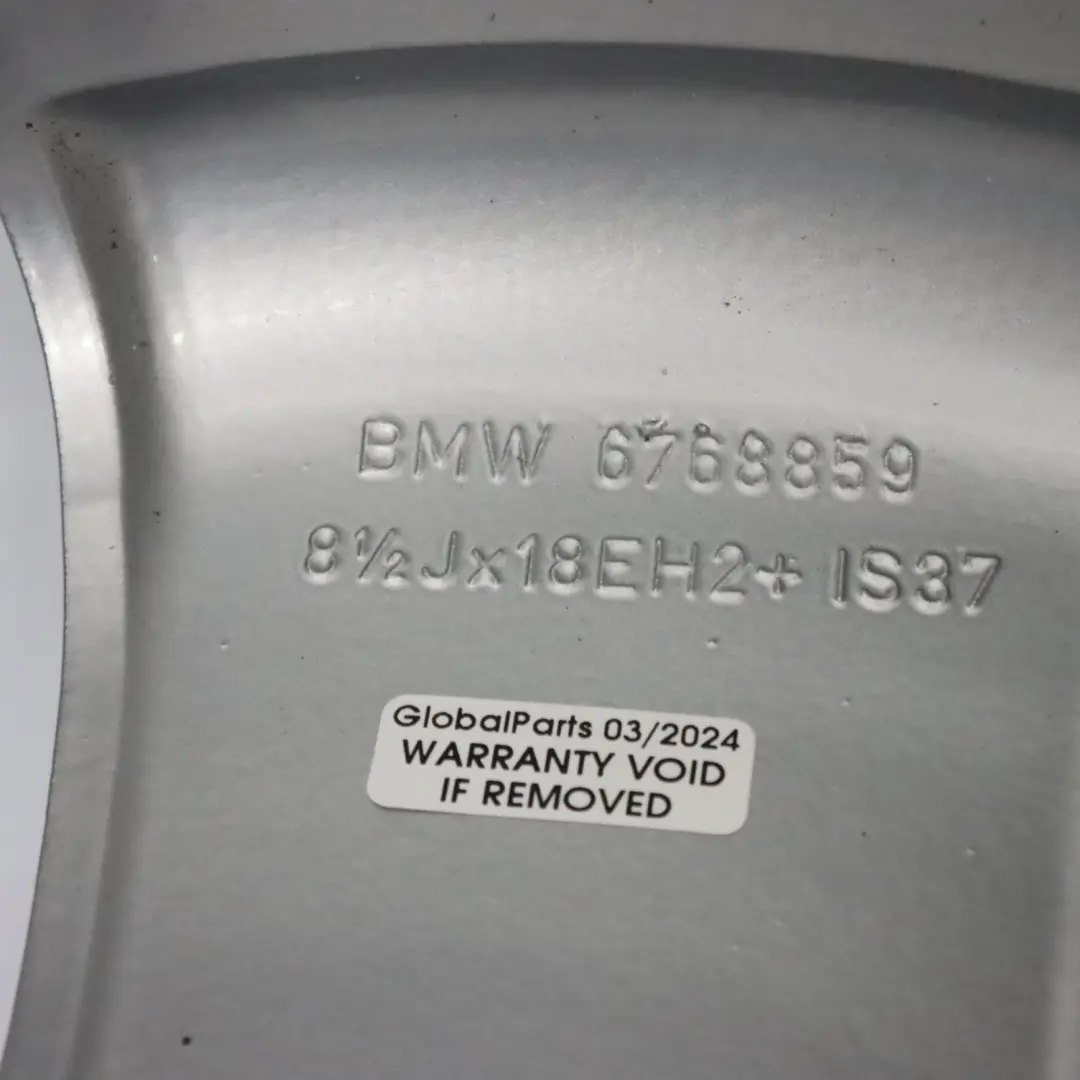 Alloy Rim 18" Star Spoke 189 8,5J ET:37 to BMW E90 E91 E92 E93 Rear Wheel with Part number 6768859 BMW E90 E91 E92 E93 Rear Wheel Alloy Rim 18" Star Spoke 189 8,5J ET:37 - SKU 6768859-6 - Part number 6768859