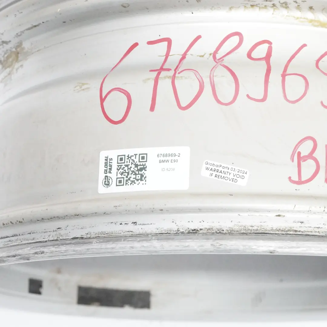 BMW E90 E91 llanta de aleación de plata 17 "ET:34 8J Spider Spoke 187 - SKU 6768969-2 - Número de pieza 6768969