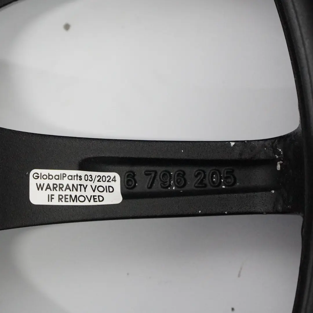 BMW F20 F21 F22 F23 Jante Alliage Noir 17" 7J ET:40 Y-Spoke 380 - SKU 6796205-6 - Numéro de pièce 6796205