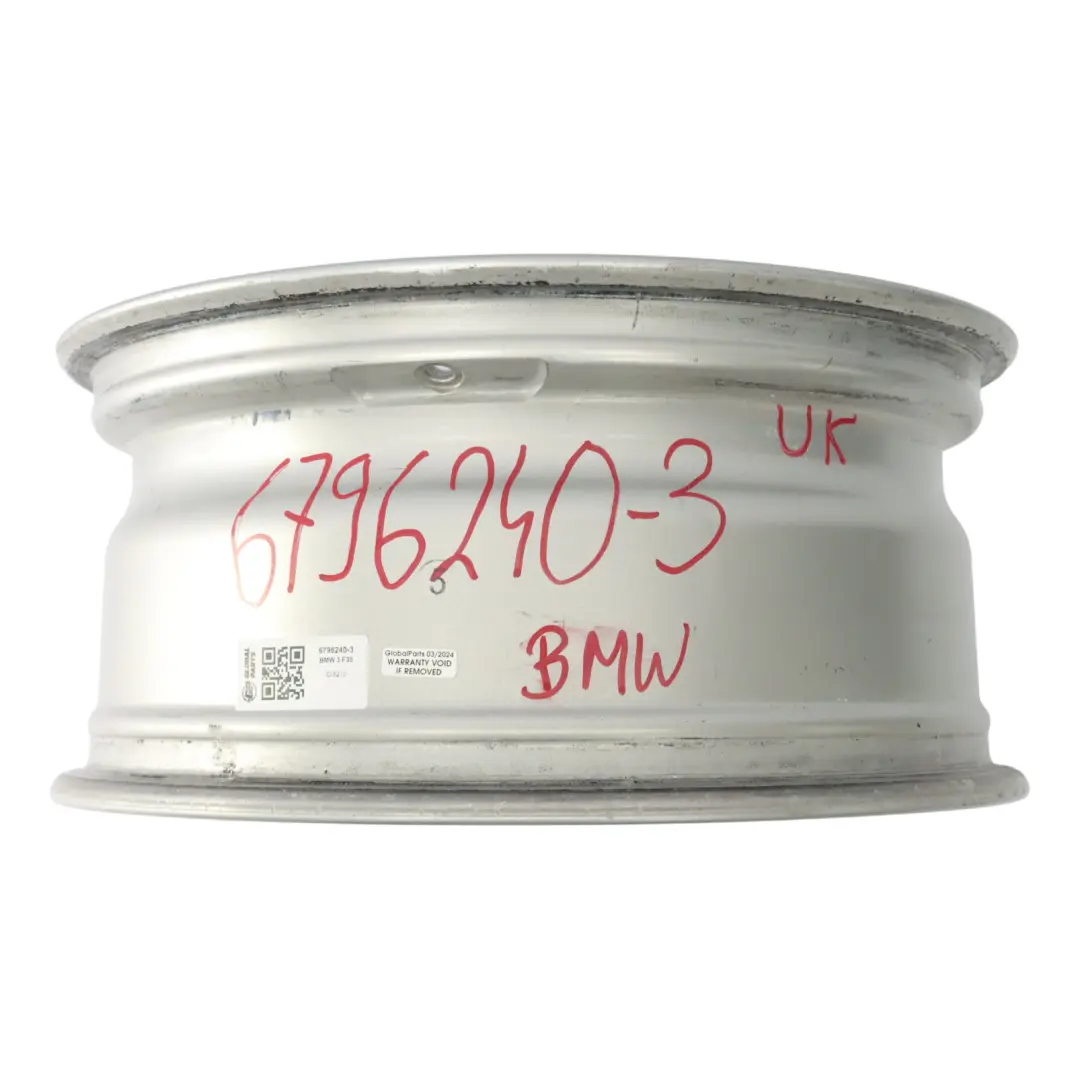 BMW F30 F31 F32 Silver Alloy Wheel Rim 17" V Spoke 413 7,5J ET:37 - SKU 6796240-3 - Part number 6796240