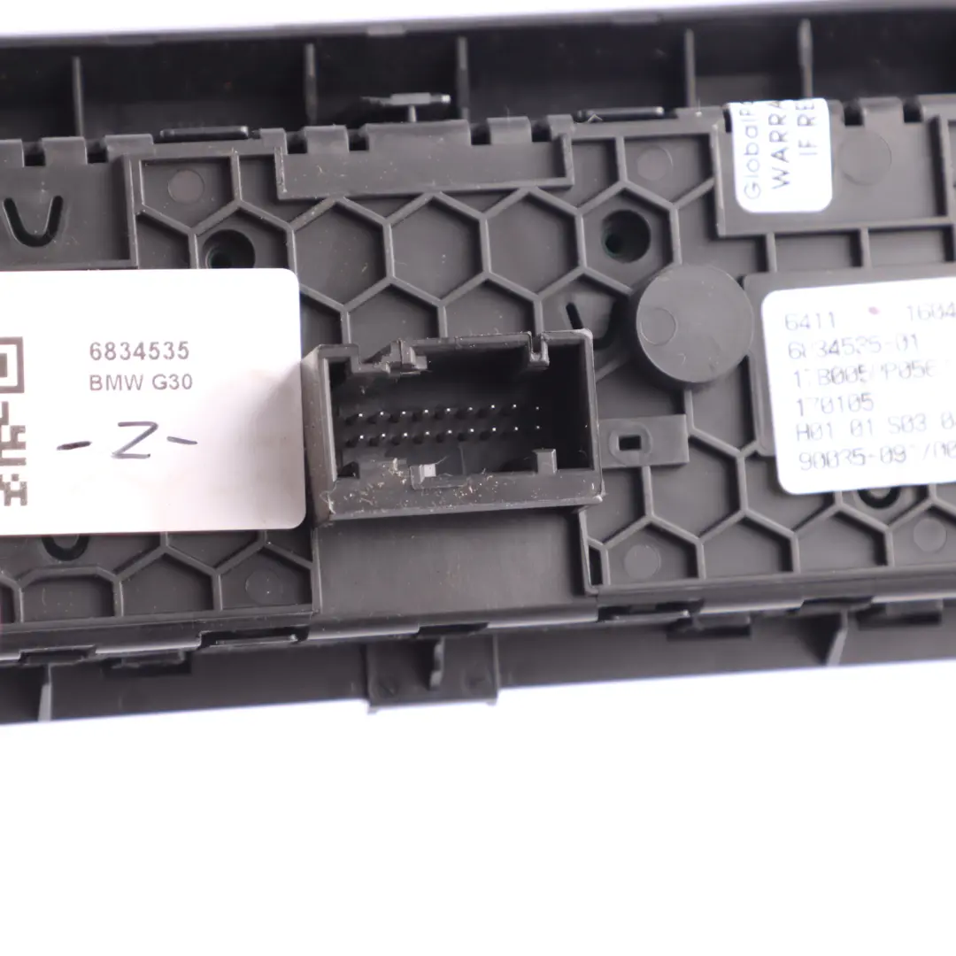 Condition Climate Control Switch Unit Panel 6834535 to BMW G30 Air with Part number 6834535 BMW G30 Air Condition Climate Control Switch Unit Panel 6834535 - SKU 6834535 - Part number 6834535