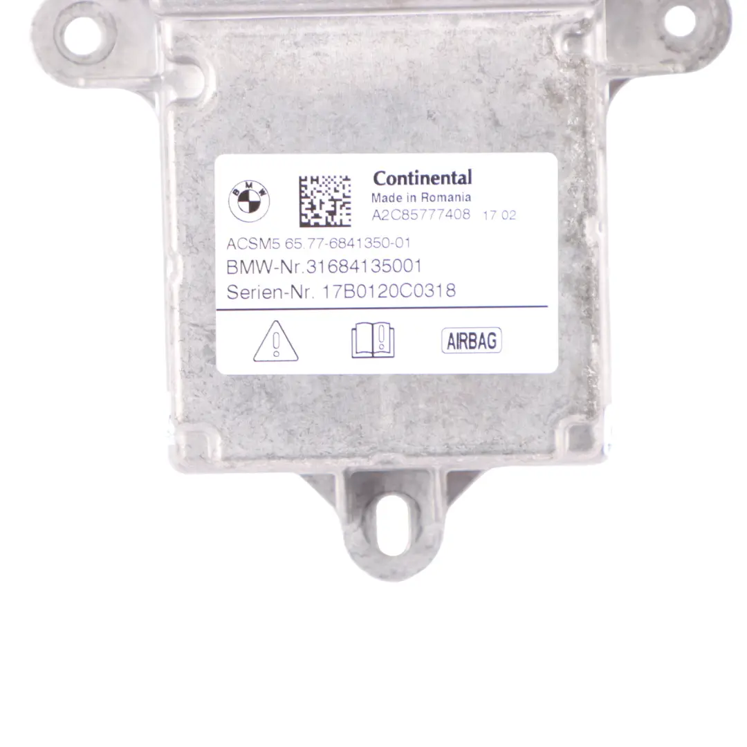Airbag Crash Control Unit Air Bag Module Continental to BMW G11 G30 with Part number 6841350 BMW G11 G30 Airbag Crash Control Unit Air Bag Module Continental - SKU 6841350 - Part number 6841350