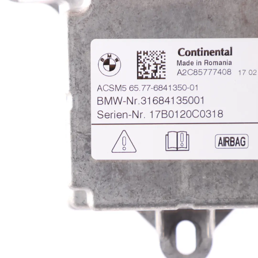 Airbag Crash Control Unit Air Bag Module Continental to BMW G11 G30 with Part number 6841350 BMW G11 G30 Airbag Crash Control Unit Air Bag Module Continental - SKU 6841350 - Part number 6841350