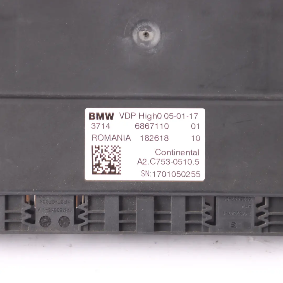 VDP Module BMW G30 Rear Dynamic Air Suspension High0 Control Unit Module to with Part number 6867110 VDP Module BMW G30 Rear Dynamic Air Suspension High0 Control Unit Module - SKU 6867110 - Part number 6867110