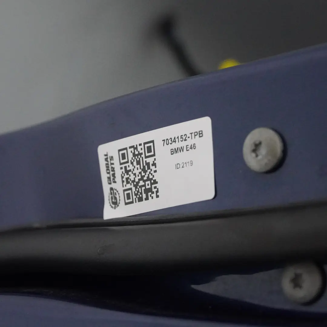 Puerta Delantera Derecha Topasblau Azul Topacio Metalizado - 364 para BMW E46 con número de pieza 7034152 BMW E46 Puerta Delantera Derecha Topasblau Azul Topacio Metalizado - 364 - SKU 7034152-TPB - Número de pieza 7034152