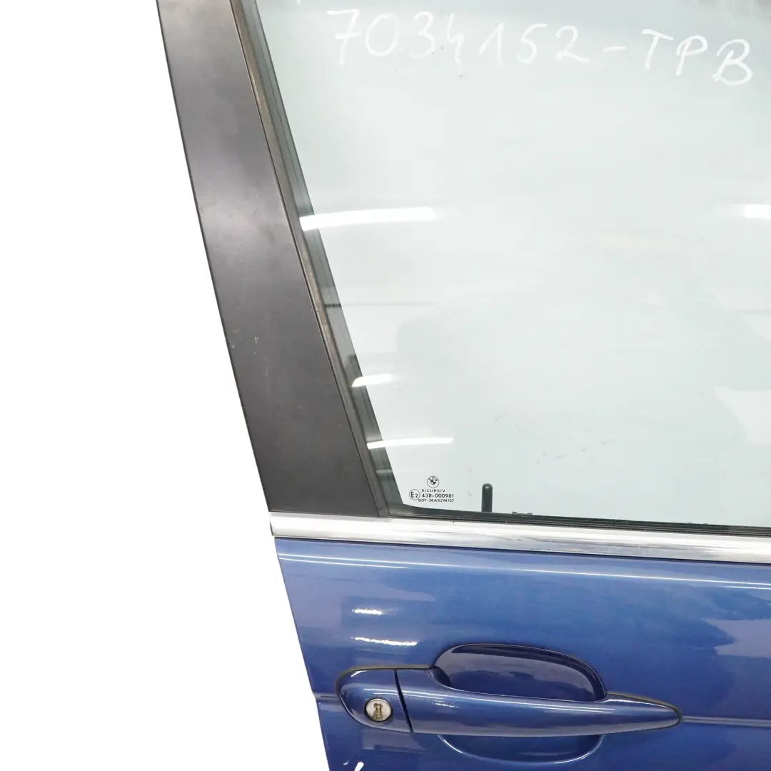 BMW E46 Door Front Right O/S Topasblau Topaz Blue Metallic - 364 - SKU 7034152-TPB - Part number 7034152