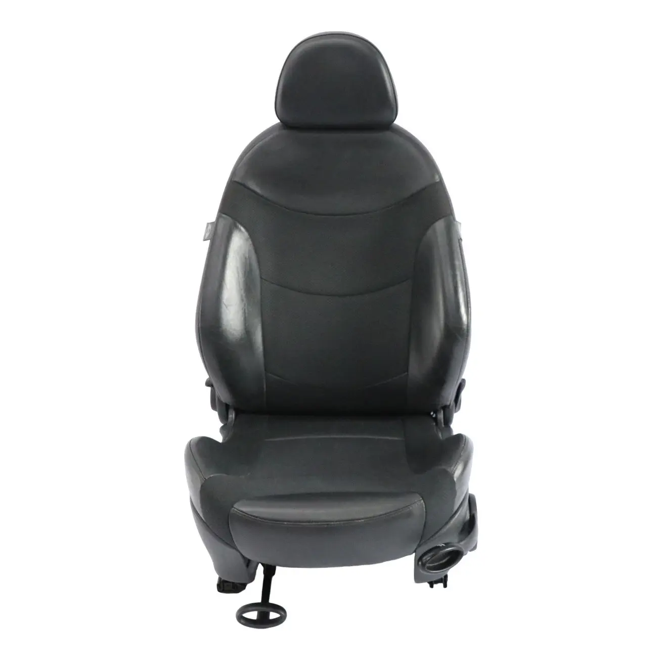Sedile anteriore Mini Cooper R52 Cabrio a sinistra in stoffa/pelle Panther Black
