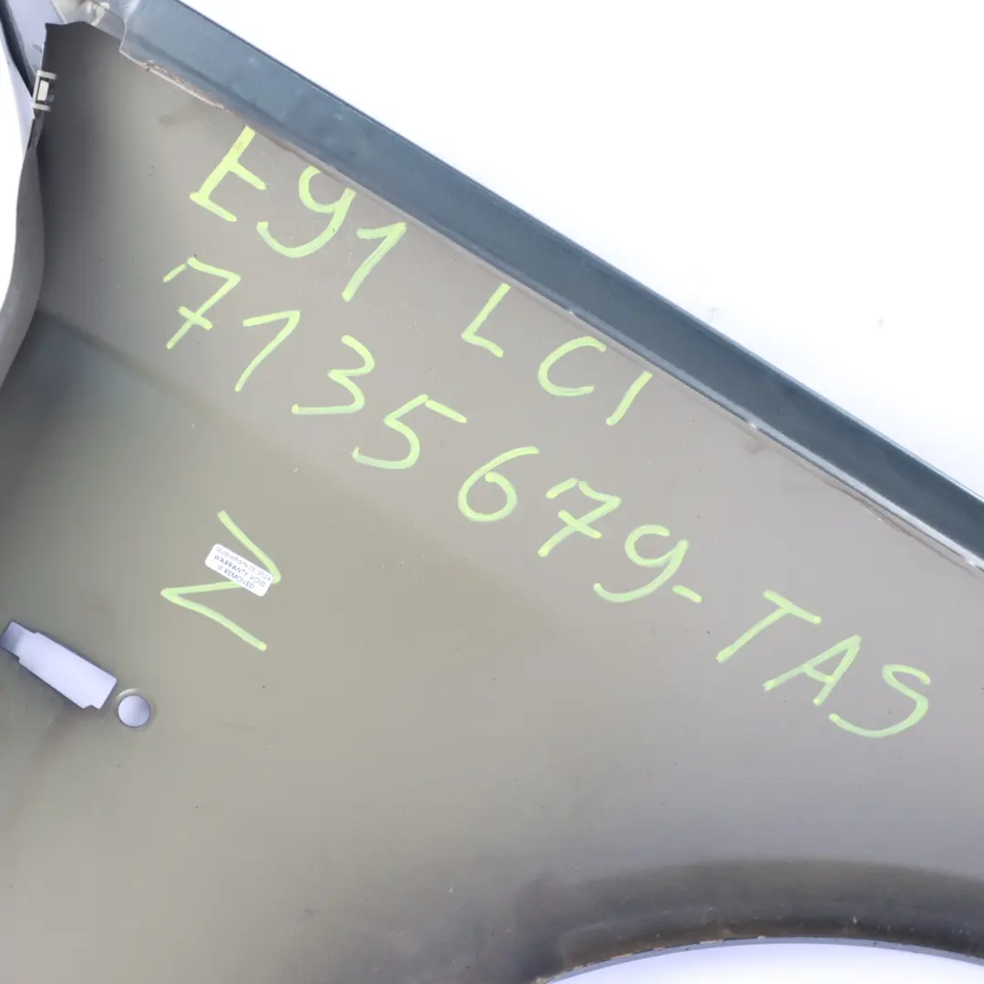 BMW E90 E91 Side Panel Fender Wing Front Left N/S Tasman Green Metallic - A81 - SKU 7135679-TAS - Part number 7135679