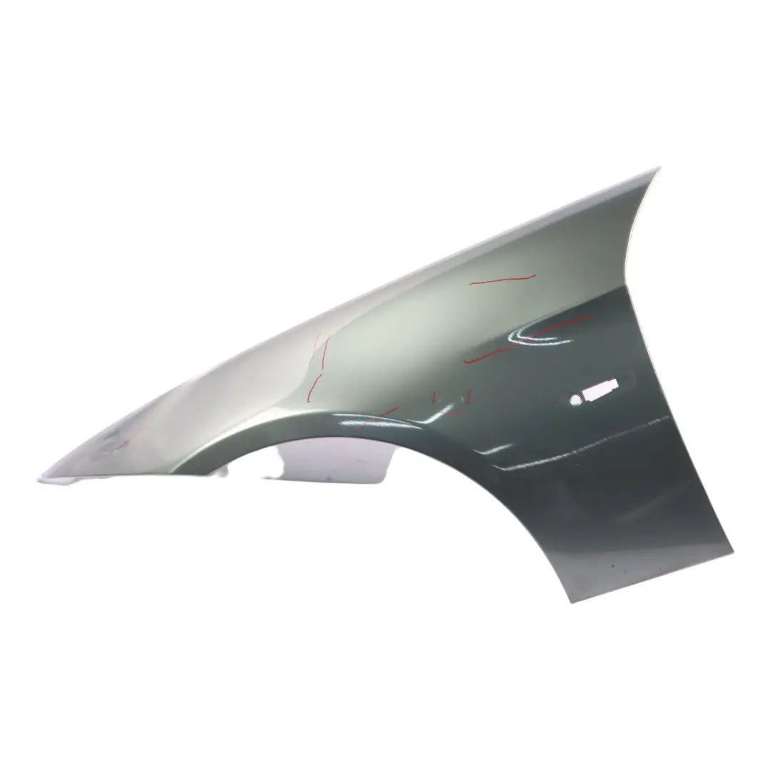 Side Panel Fender Wing Front Left N/S Tasman Green Metallic - A81 to BMW E90 E91 with Part number 7135679 BMW E90 E91 Side Panel Fender Wing Front Left N/S Tasman Green Metallic - A81 - SKU 7135679-TAS - Part number 7135679