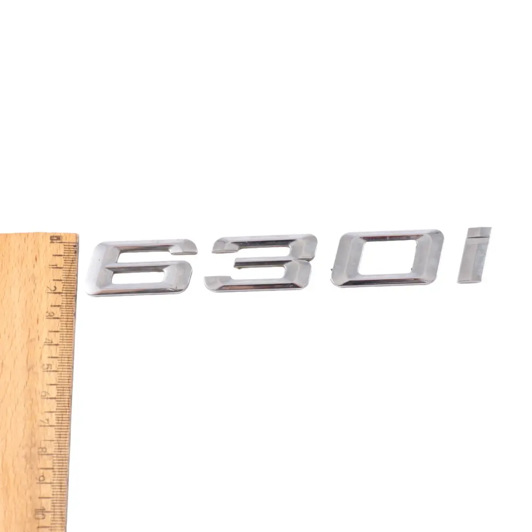 Emblem 630i BMW E63 E64 Benziner N52 Kofferraumdeckel Heckbeschriftung für  mit Teilenummer 7163792  Emblem 630i BMW E63 E64 Benziner N52 Kofferraumdeckel Heckbeschriftung - SKU 7163792 - Teilenummer 7163792