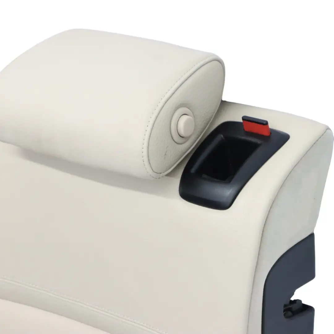 Respaldo Asiento Trasero Izquierdo Cuero Dakota Oyster para BMW E91 LCI Touring con número de pieza 7212353 BMW E91 LCI Touring Respaldo Asiento Trasero Izquierdo Cuero Dakota Oyster - SKU 7212353-1 - Número de pieza 7212353