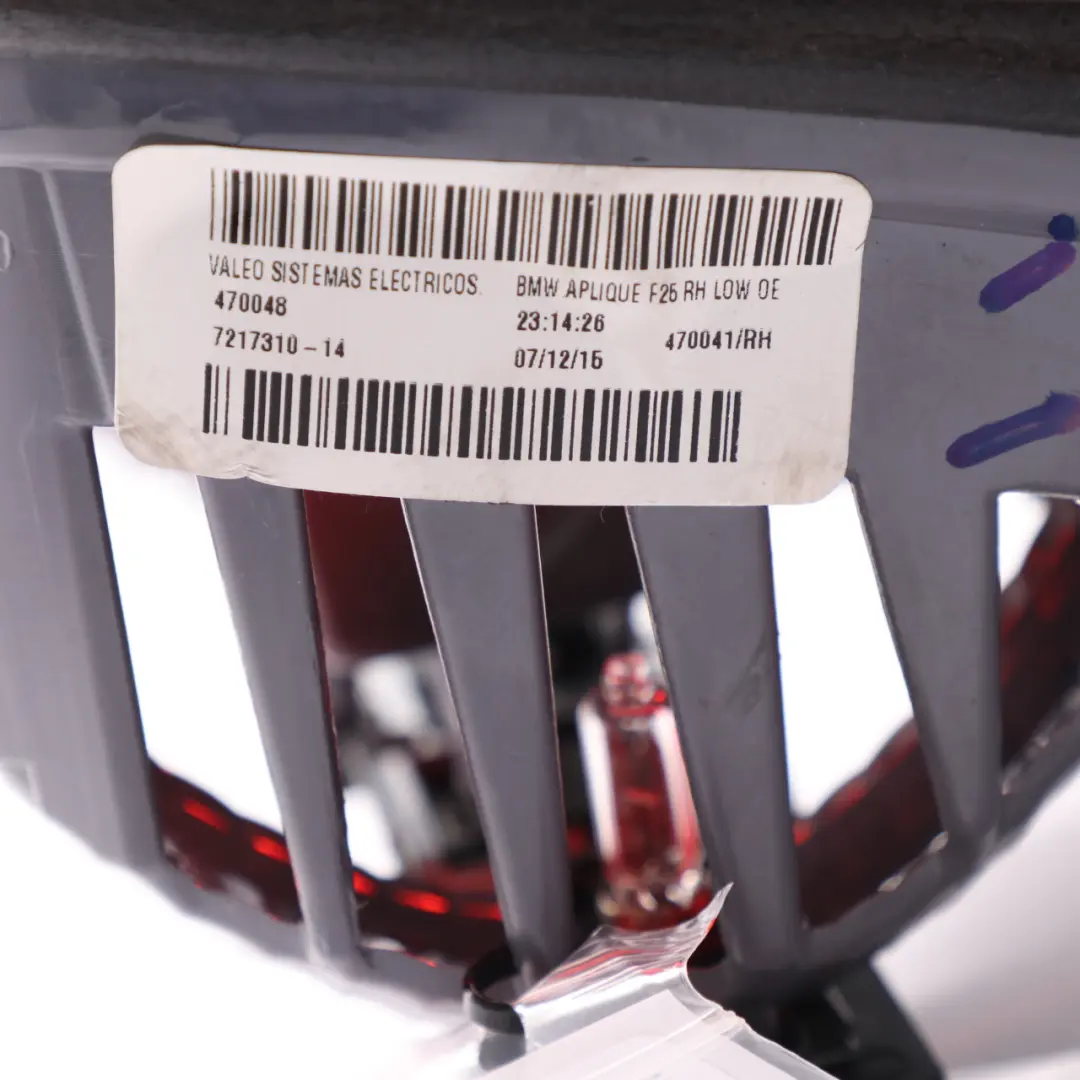 Light BMW X3 F25 Lamp Trim In Trunk Lid Tailgate Right O/S to Rear with Part number 7217310 Rear Light BMW X3 F25 Lamp Trim In Trunk Lid Tailgate Right O/S - SKU 7217310 - Part number 7217310