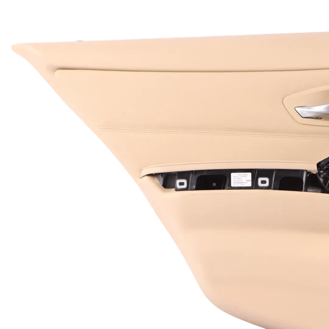 Door Card Rear Left N/S Door Lining Beige Leather Trim Panel to BMW E91 LCI with Part number 7217623 BMW E91 LCI Door Card Rear Left N/S Door Lining Beige Leather Trim Panel - SKU 7217623 - Part number 7217623