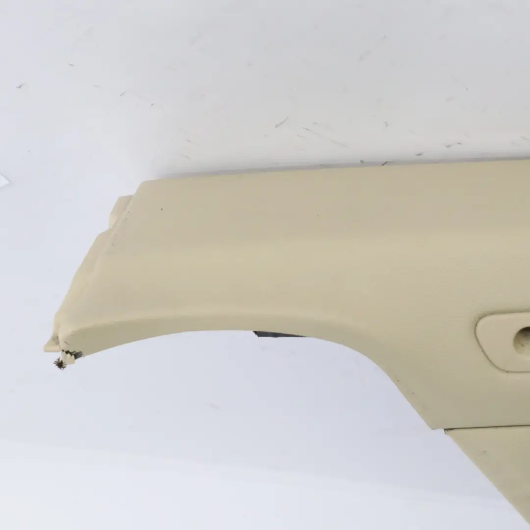 Left N/S Lateral Trim Panel Lining Leather Cream Beige to BMW E93 Cabrio Rear with Part number 7218919 BMW E93 Cabrio Rear Left N/S Lateral Trim Panel Lining Leather Cream Beige - SKU 7218919 - Part number 7218919