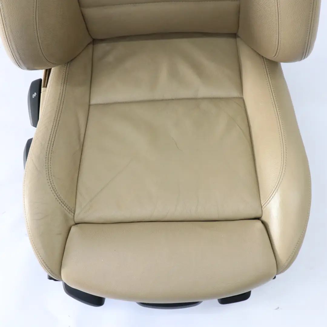  Front Seat BMW E90 E91 Sport Right O/S Heated Interior Leather Dakota Beige - SKU 9156458-2 - Part number 9156458