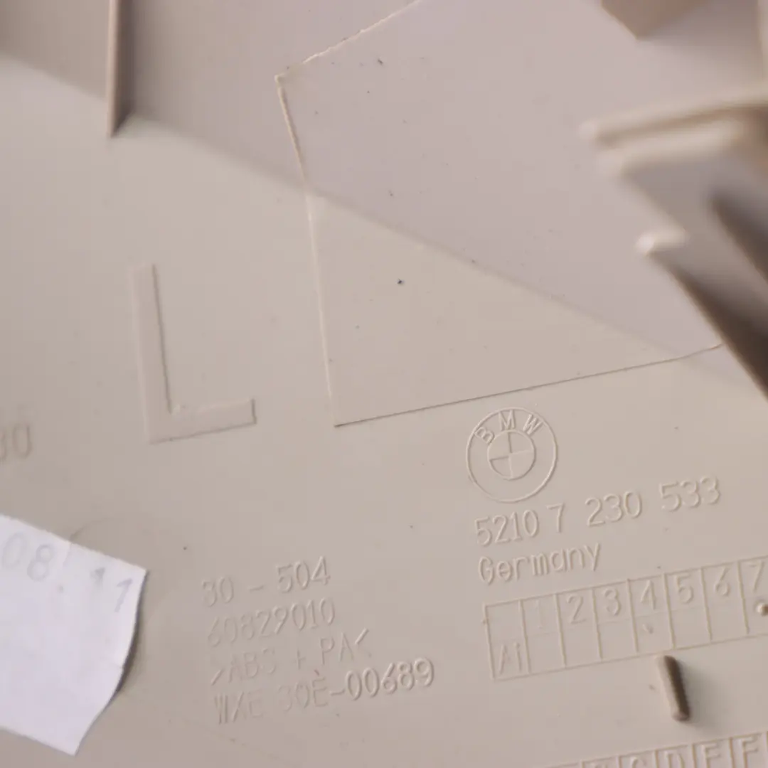 Panel de asiento BMW F10 F11 Tapizado asiento delantero izquierdo Oyster para con número de pieza 7250801 Panel de asiento BMW F10 F11 Tapizado asiento delantero izquierdo Oyster - SKU 7250801-1 - Número de pieza 7250801