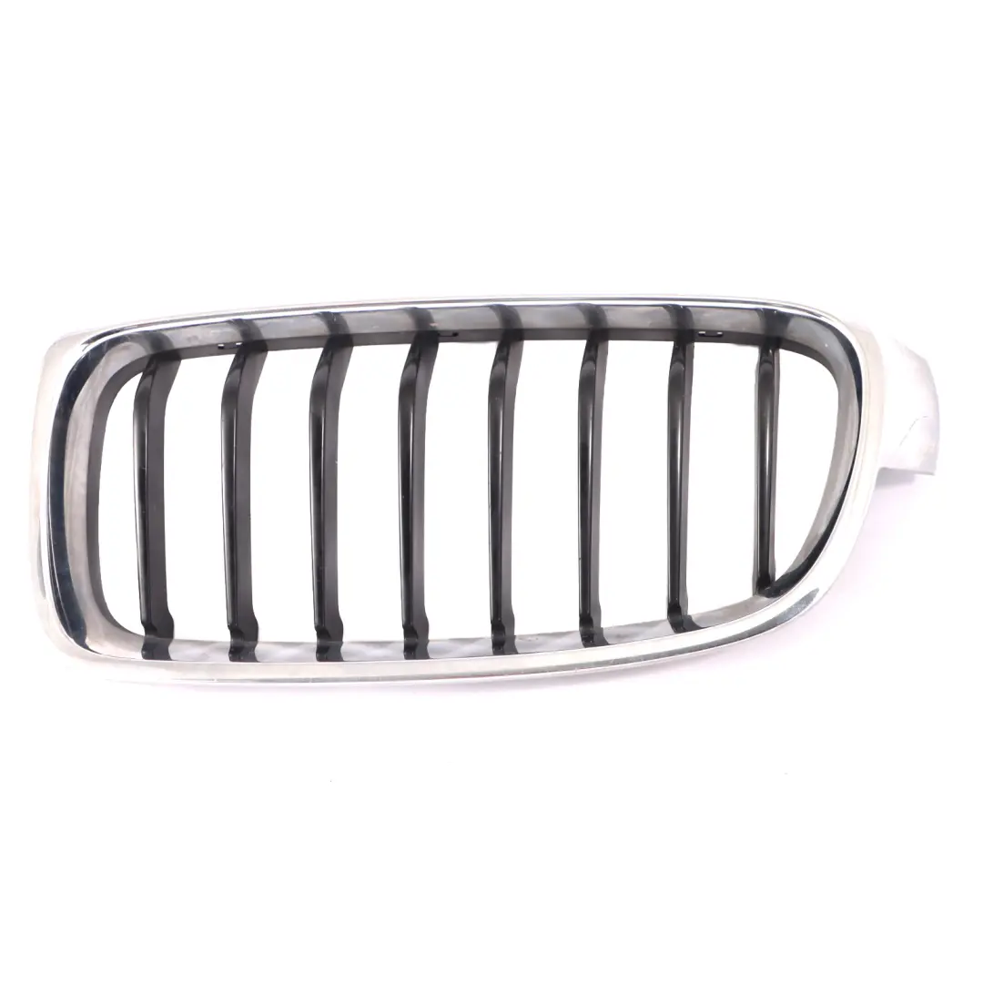 Front Bumper Grille Frame Left N/S Sport Chrome to BMW F30 F31 LCI with Part number 7260497 BMW F30 F31 LCI Front Bumper Grille Frame Left N/S Sport Chrome - SKU 7260497-1 - Part number 7260497