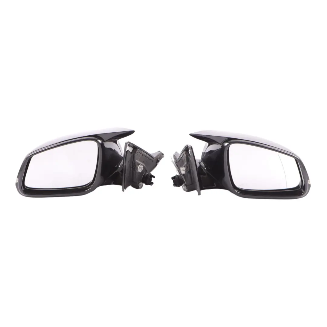 BMW F21 Mirror Wing Set Left Right N/O/S High Gloss Heated 6 PINS Heated Black - SKU RHD-7268600/7268599 - Part number 7268600/7268599
