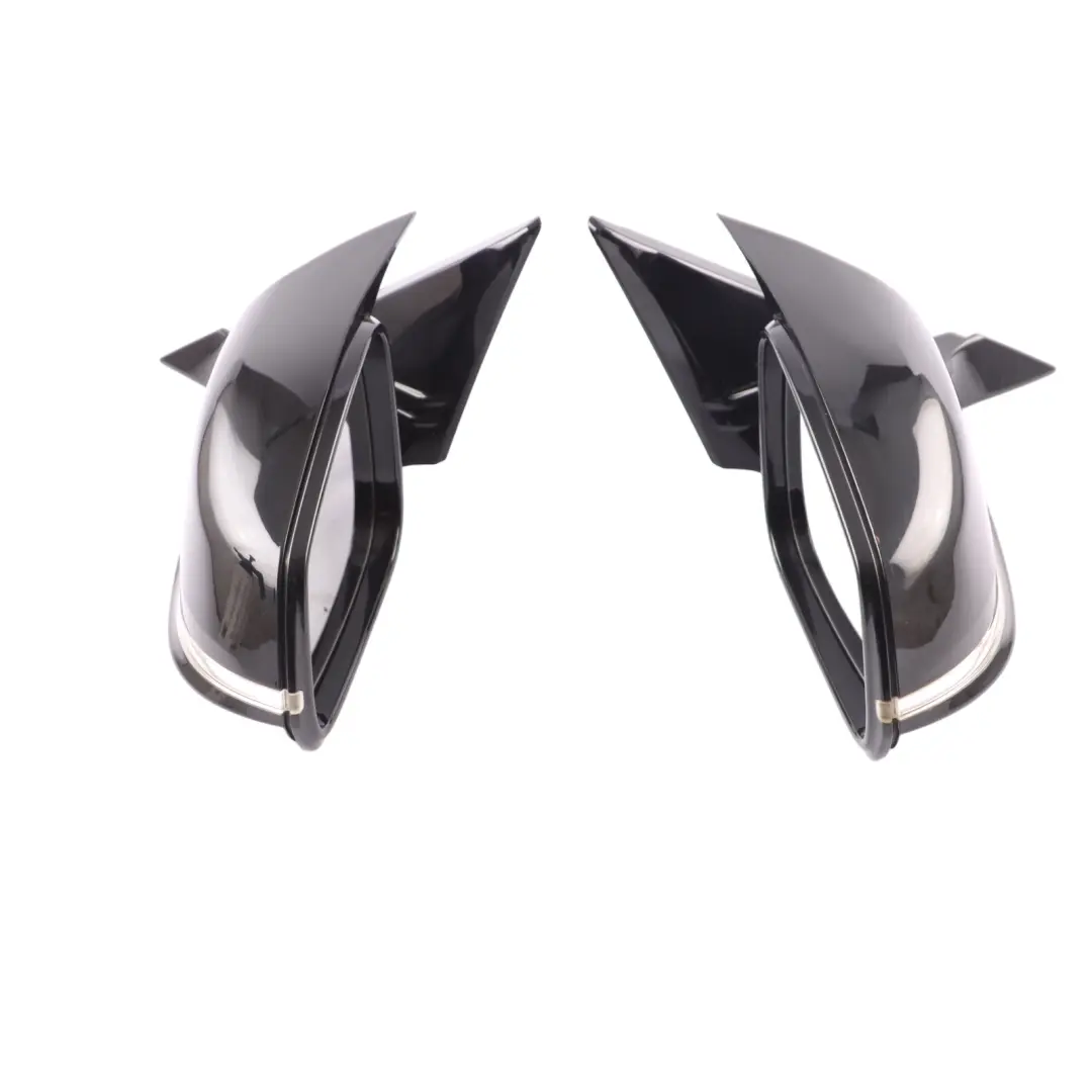 BMW F21 Mirror Wing Set Left Right N/O/S High Gloss Heated 6 PINS Heated Black - SKU RHD-7268600/7268599 - Part number 7268600/7268599