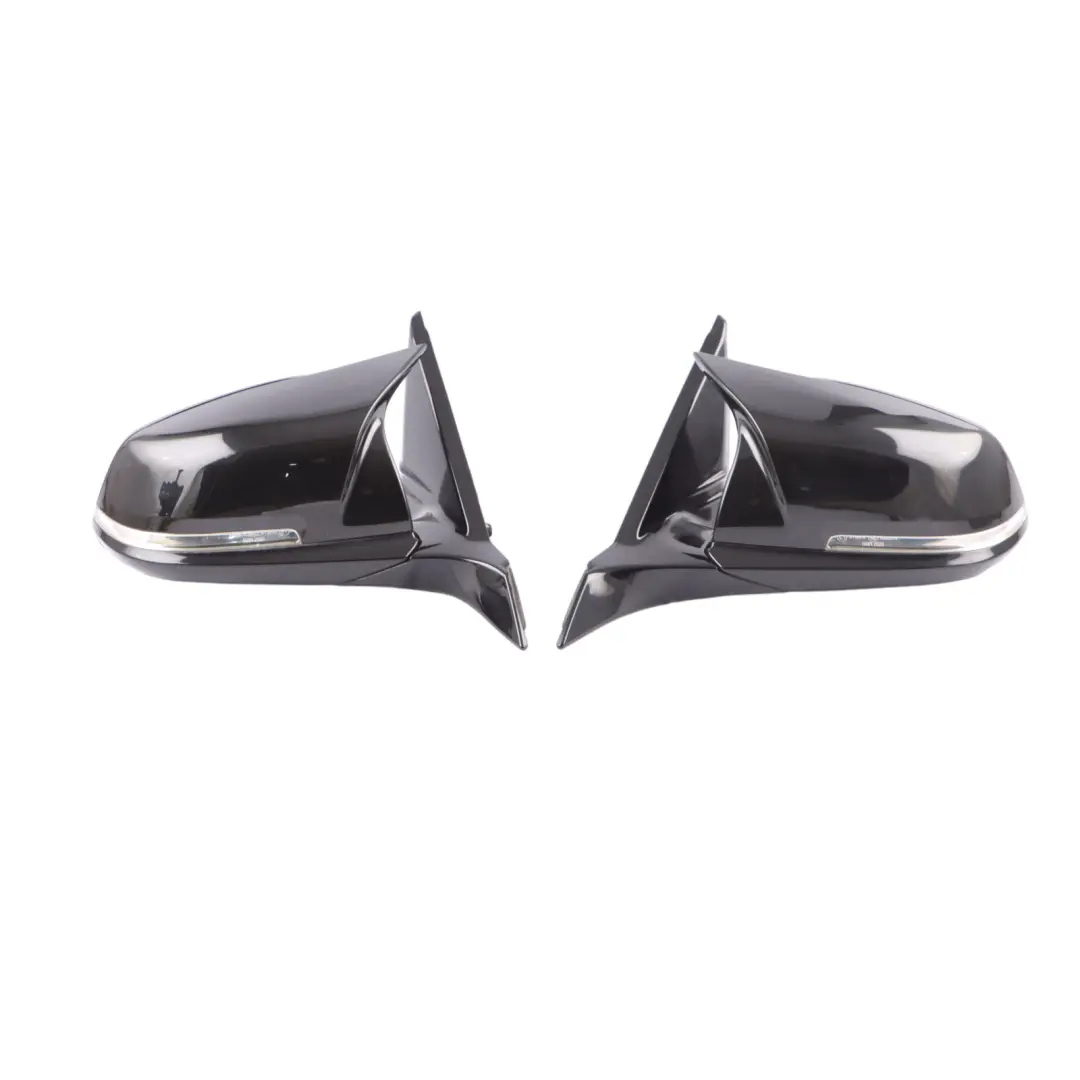 BMW F21 Mirror Wing Set Left Right N/O/S High Gloss Heated 6 PINS Heated Black - SKU RHD-7268600/7268599 - Part number 7268600/7268599