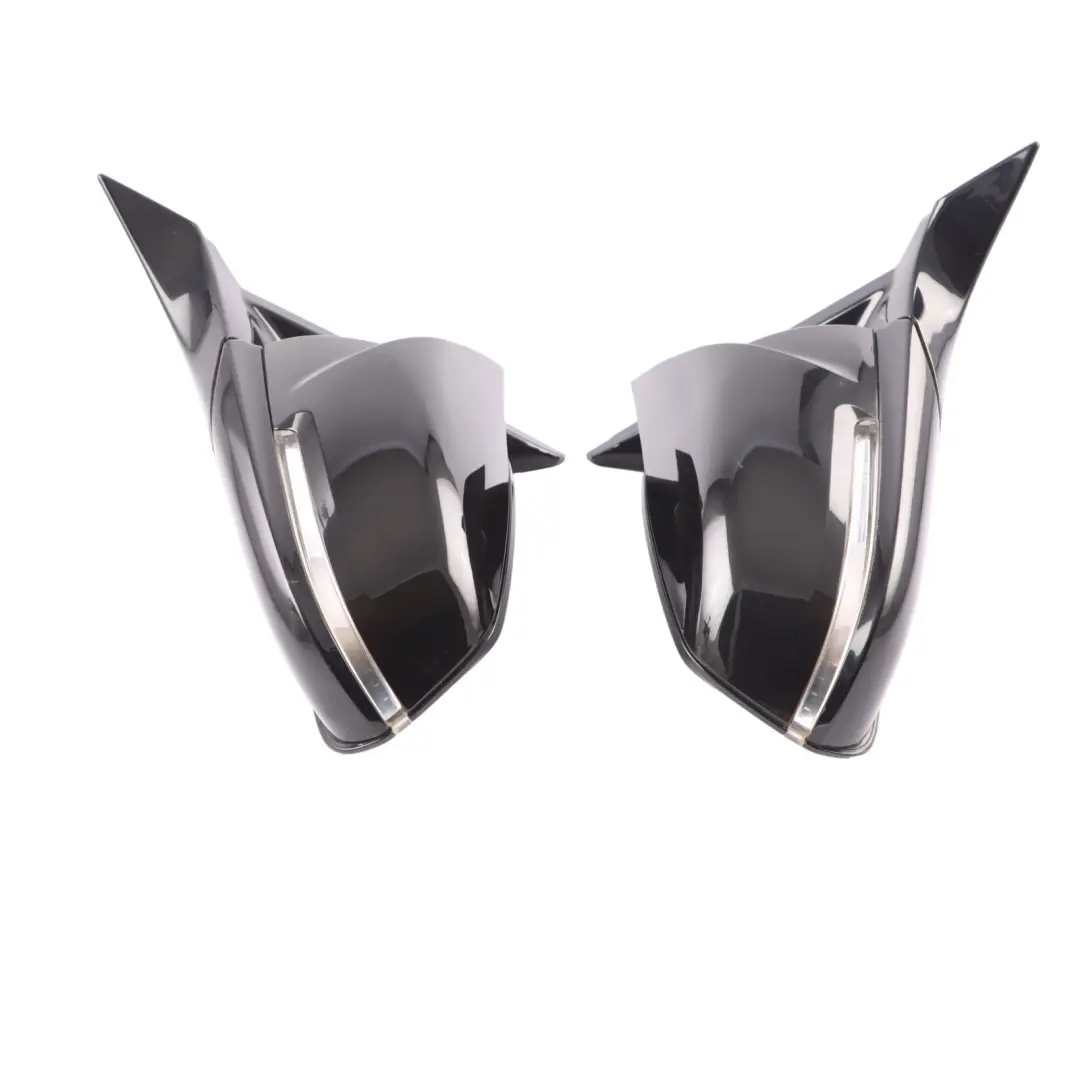 BMW F21 Mirror Wing Set Left Right N/O/S High Gloss Heated 6 PINS Heated Black - SKU RHD-7268600/7268599 - Part number 7268600/7268599