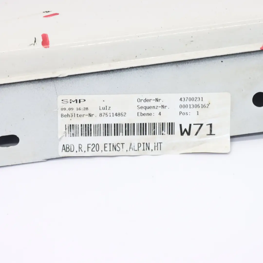 BMW F20 Seitenschwellerleiste Rechts Alpinweiss - 300 - SKU 7293554-AW - Teilenummer 7293554