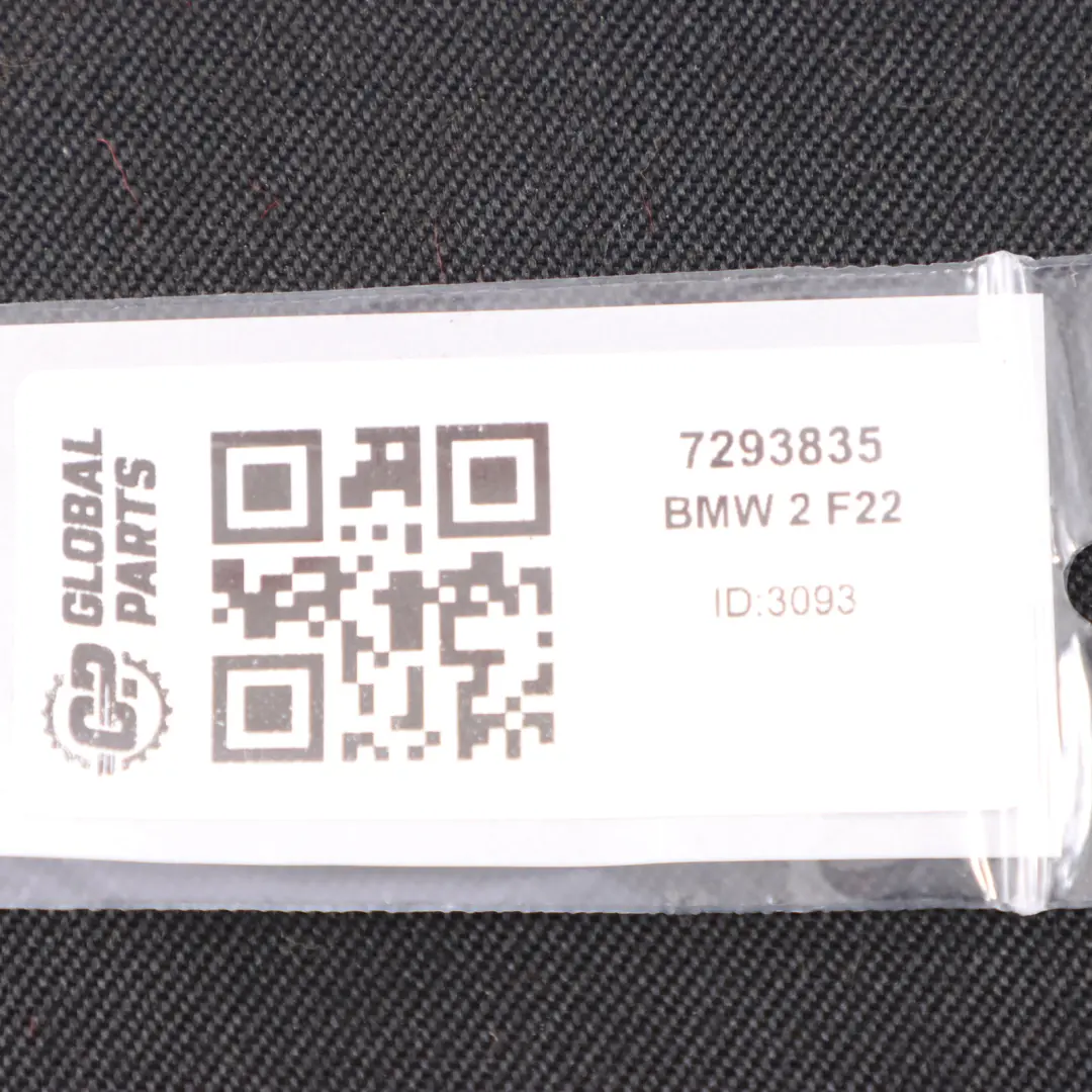 BMW F20 F21 F22 F30 F31 F32 Respaldo Asiento Trasero Apoyabrazos Central Tela - SKU 7293835 - Número de pieza 7293835