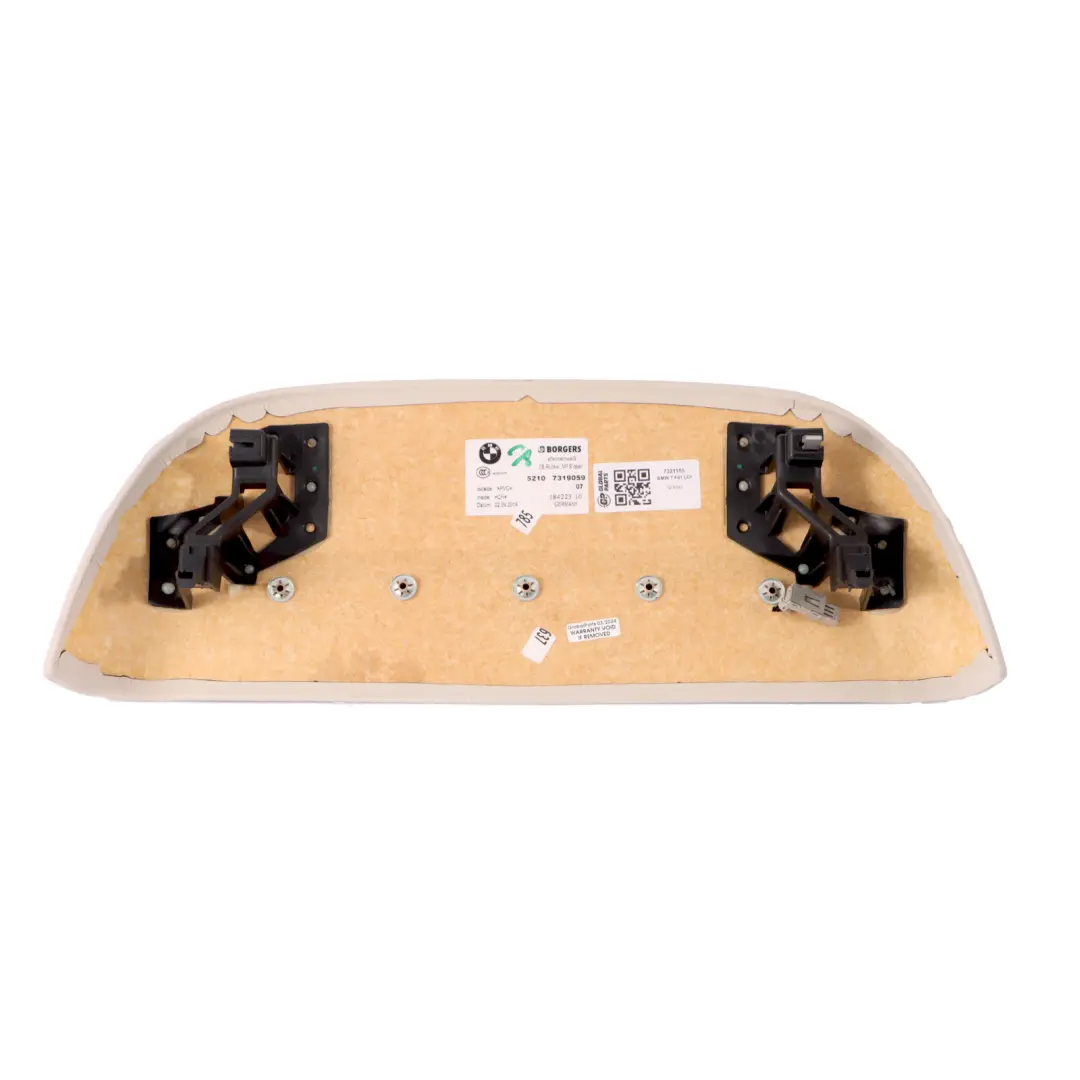 BMW F01 LCI Front Seat Backrest Rear Panel Trim Elfenbein Weiss - SKU 7321155 - Part number 7321155