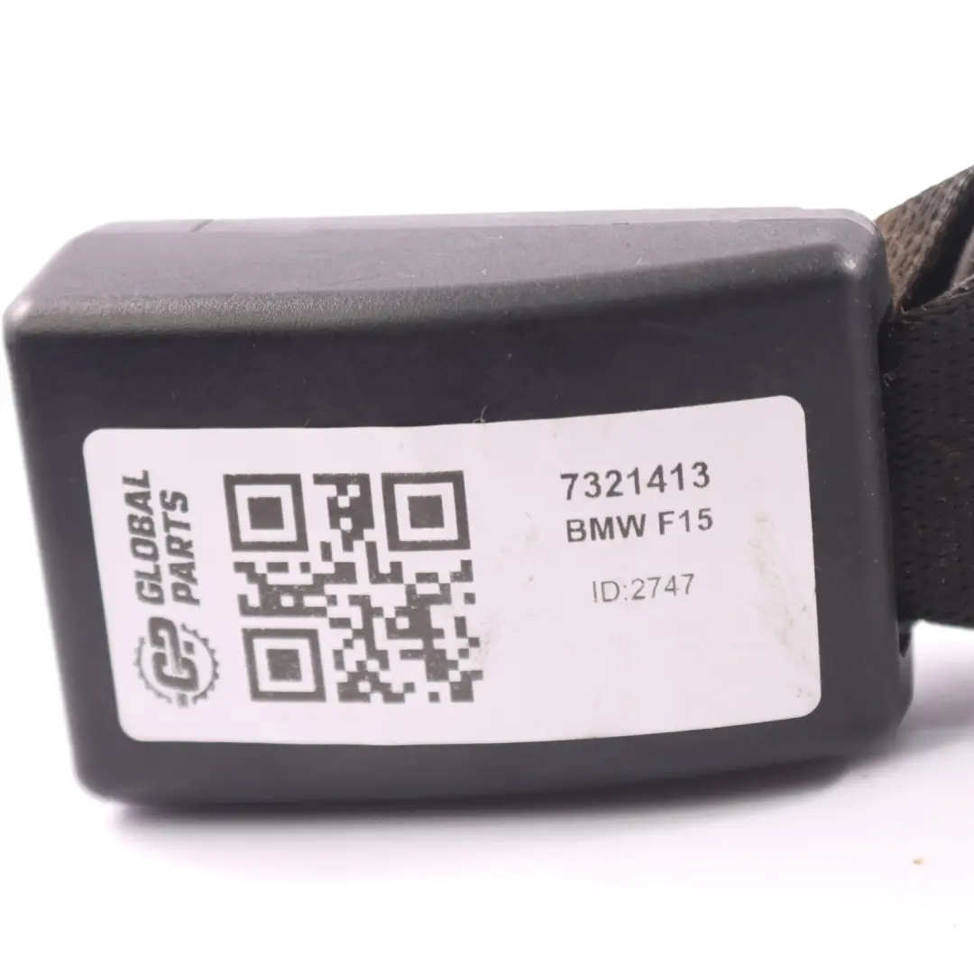  Loquet de ceinture BMW X5 F15 Boucle centrale de siège arrière noire - SKU 7321413 - Numéro de pièce 7321413