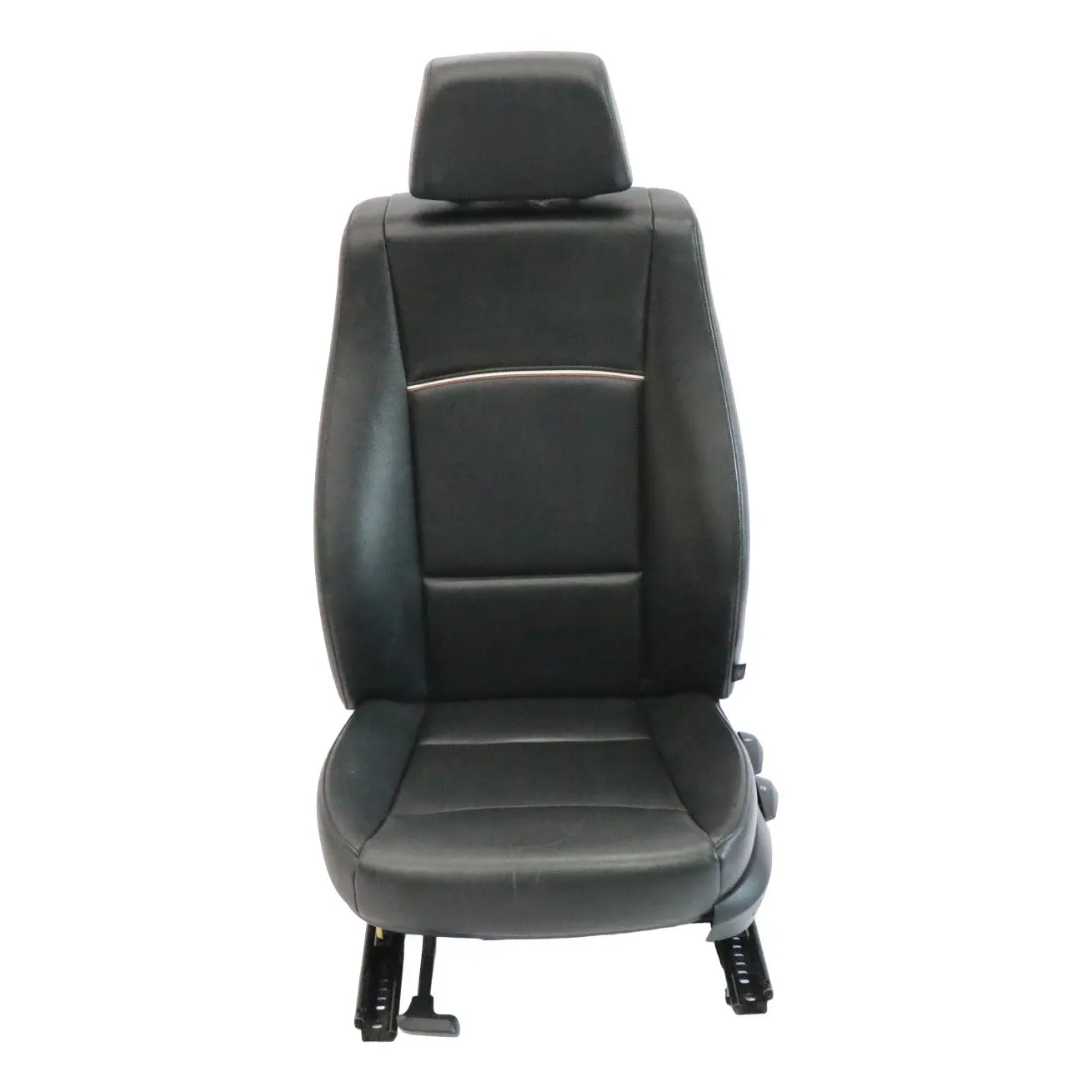 BMW X1 E84 Sedile Anteriore Sinistro Riscaldato Pelle Nero Piping Grigio Marrone