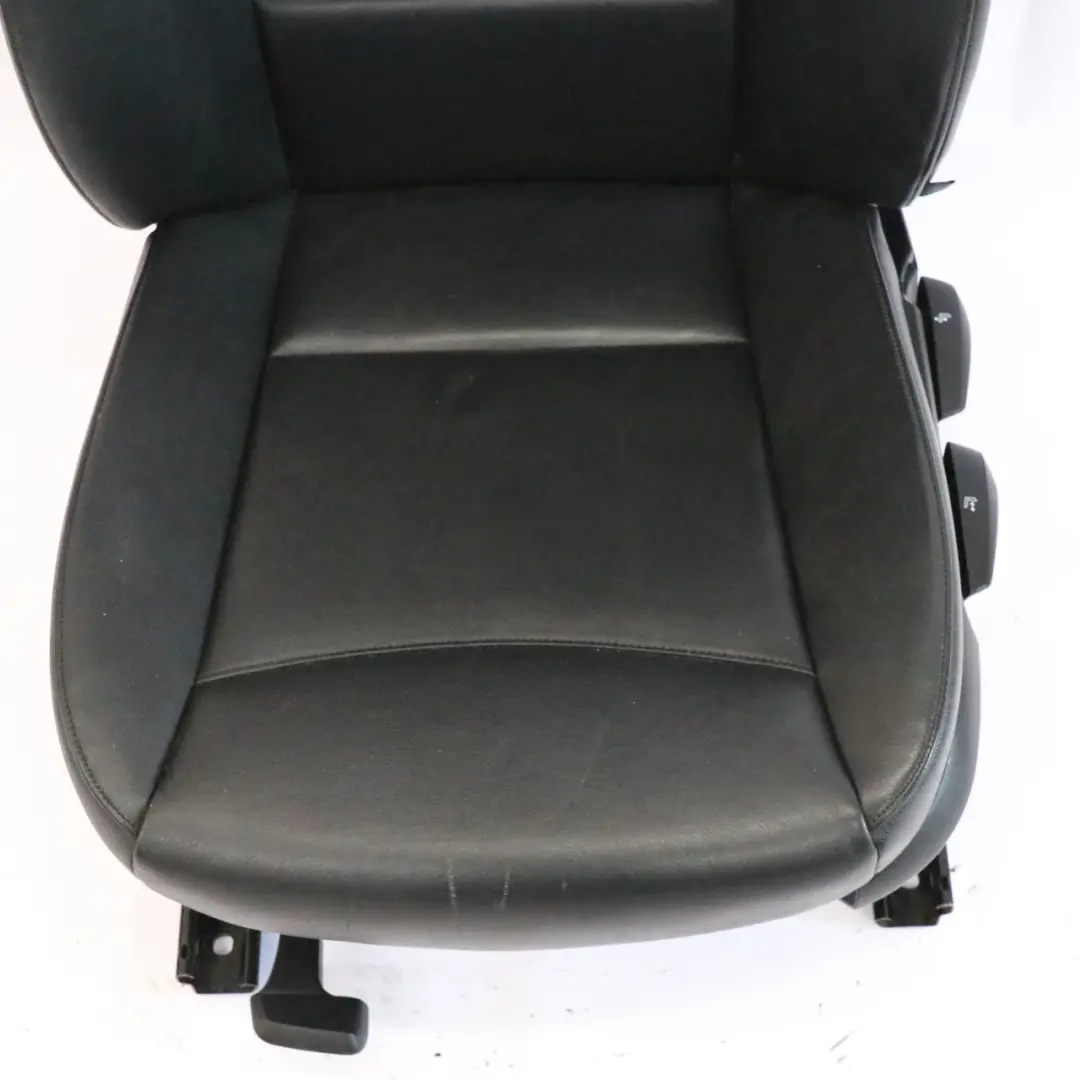 BMW X1 E84 Front Seat Left N/S Heated Leather Nevada Black Piping Gray Brown - SKU 7324173-2 - Part number 7324173