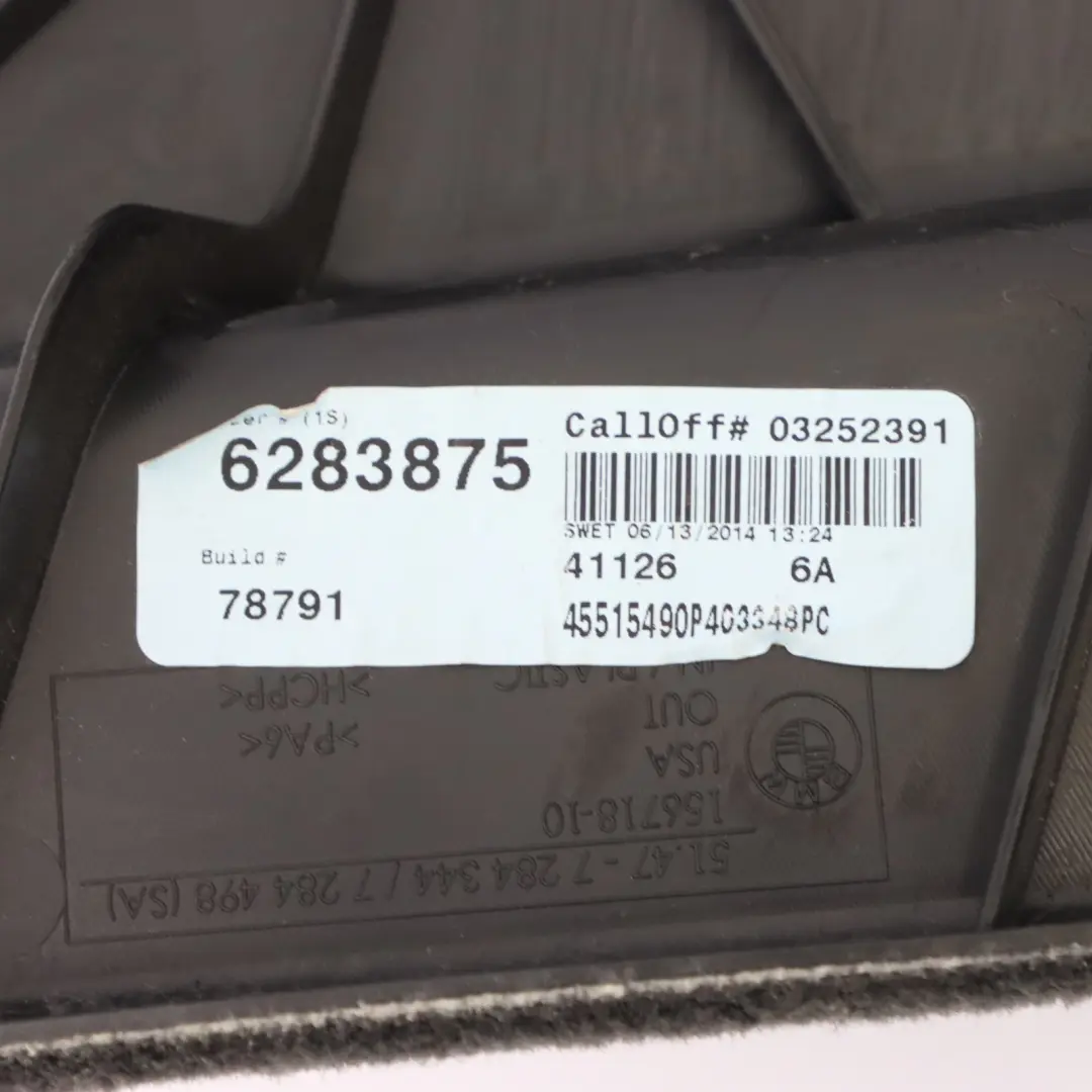 BMW X5 F15 Boot Trunk Right O/S Lateral Panel Luggage Compartment - SKU 7326702 - Part number 7326702