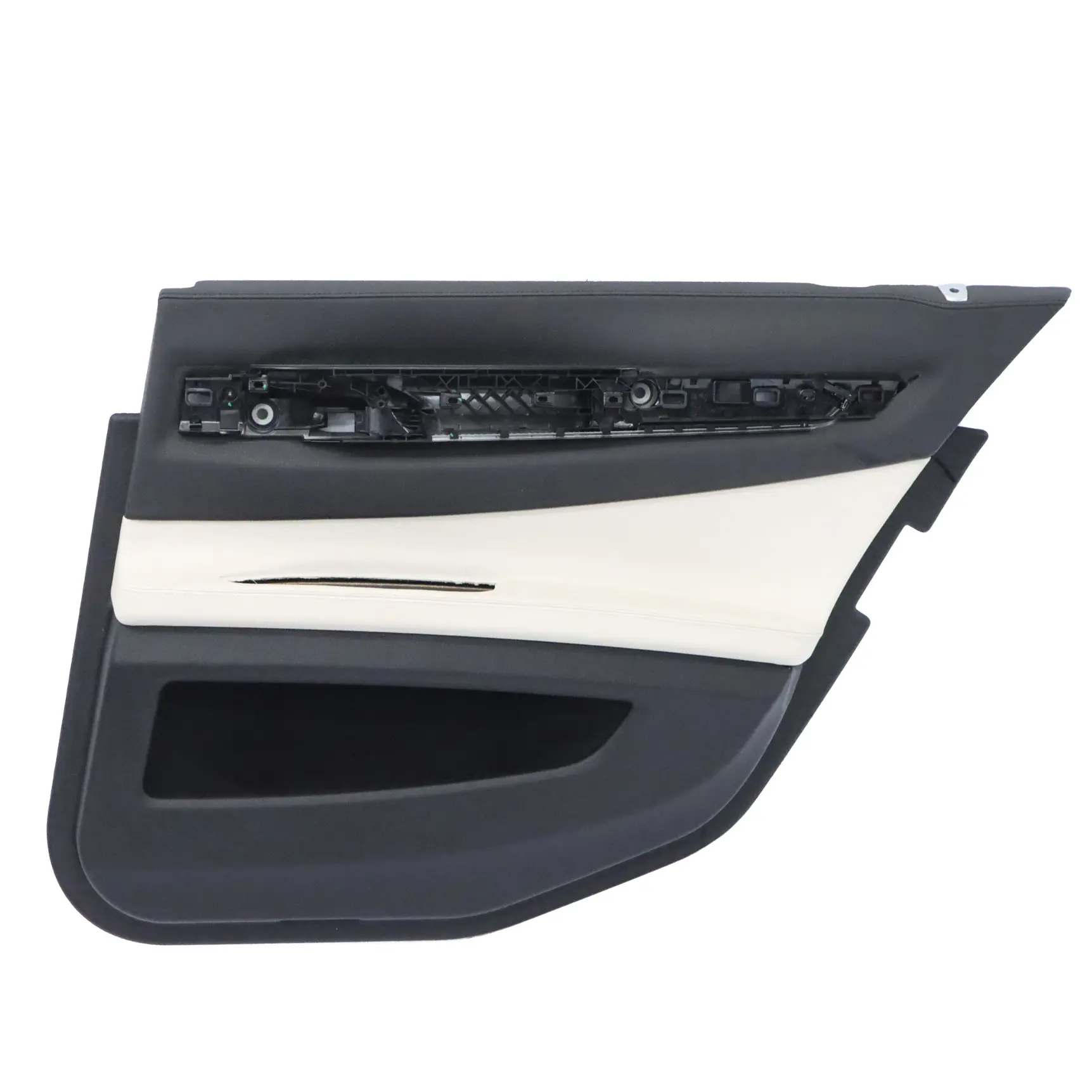 BMW F01 LCI Pannello di rivestimento posteriore destro Scheda Porta Pelle Bianco