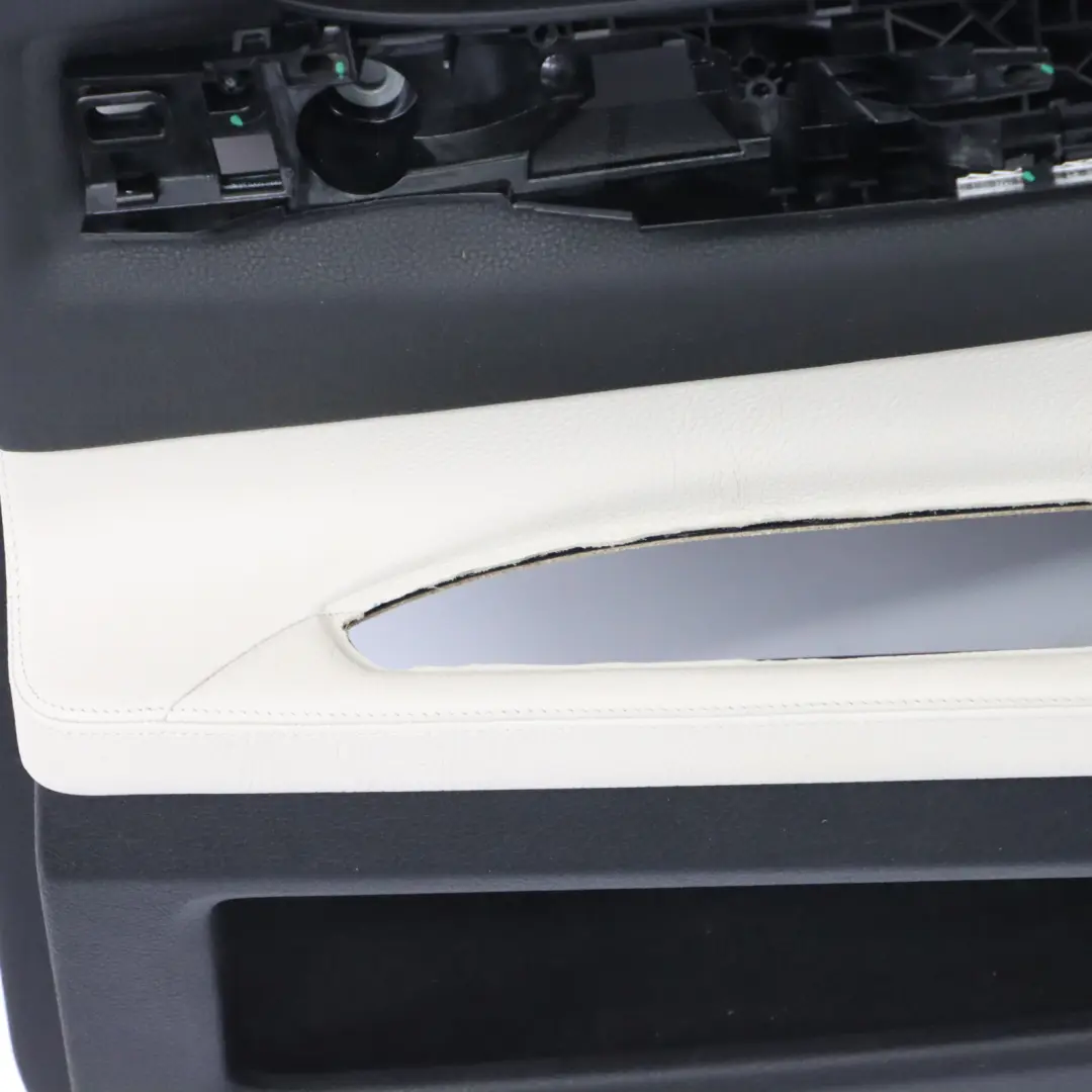 Right O/S Trim Panel Door Card Leather Dakota Ivory White to BMW F01 LCI Rear with Part number 7332906 BMW F01 LCI Rear Right O/S Trim Panel Door Card Leather Dakota Ivory White - SKU 7332906 - Part number 7332906