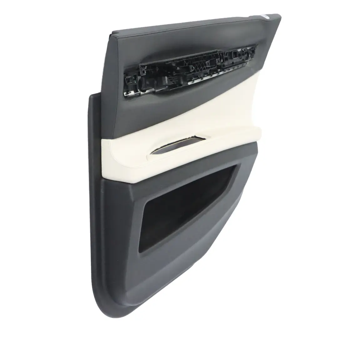 Trasera Derecha Embellecedor Panel Puerta Tarjeta Cuero Blanco para BMW F01 LCI con número de pieza 7332906 BMW F01 LCI Trasera Derecha Embellecedor Panel Puerta Tarjeta Cuero Blanco - SKU 7332906 - Número de pieza 7332906