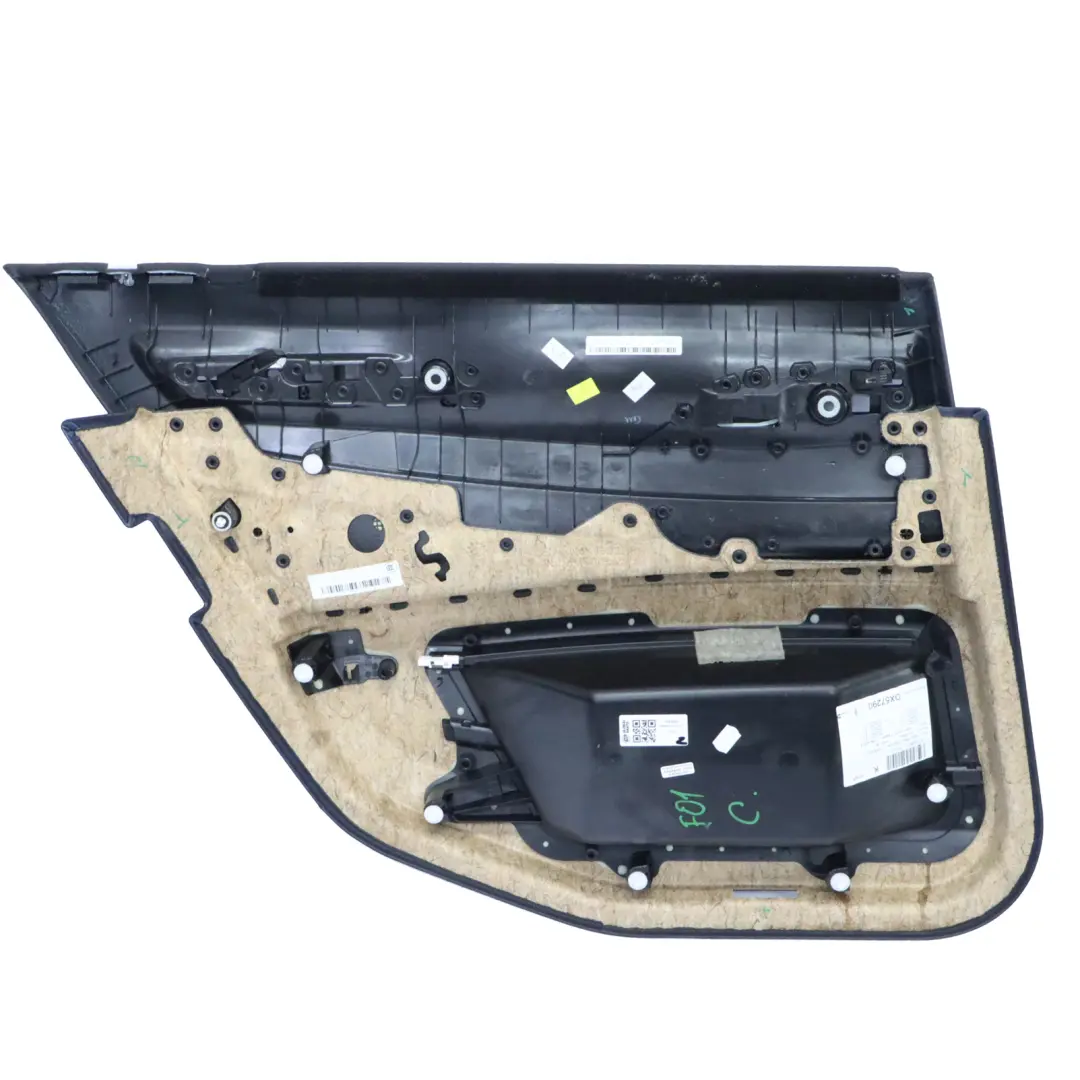 BMW F01 LCI Pannello di rivestimento posteriore destro Scheda Porta Pelle Bianco - SKU 7332906 - Numero di parte 7332906