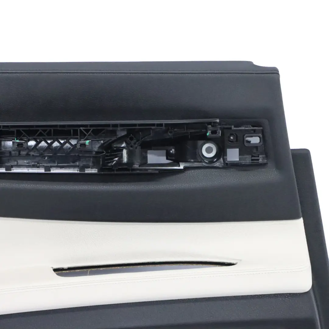 BMW F01 LCI Boczek Panel Drzwi Lewy Tył Biała Skóra - SKU 7332905 - Numer Części 7332905