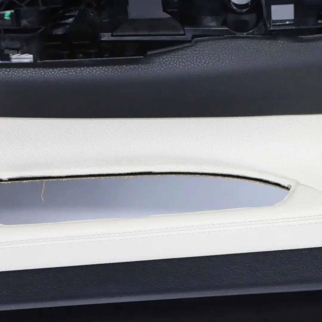 BMW F01 LCI Panneau de garniture arrière gauche Carte de porte Cuir Blanc - SKU 7332905 - Numéro de pièce 7332905