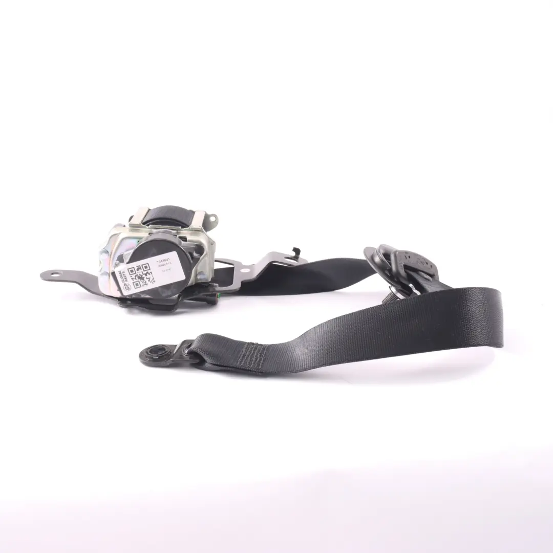 BMW X5 F15 Rear Seat Belt Left N/S Upper Safety Belt Black - SKU 7343641 - Part number 7343641